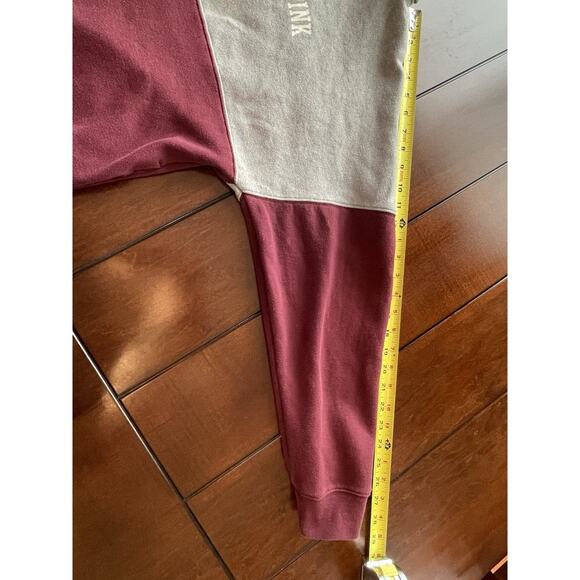 Pink Victoria's Secret Women Sweatshirt Medium Spell out M 1/4 Zip Mock Neck VS - Picture 7 of 10